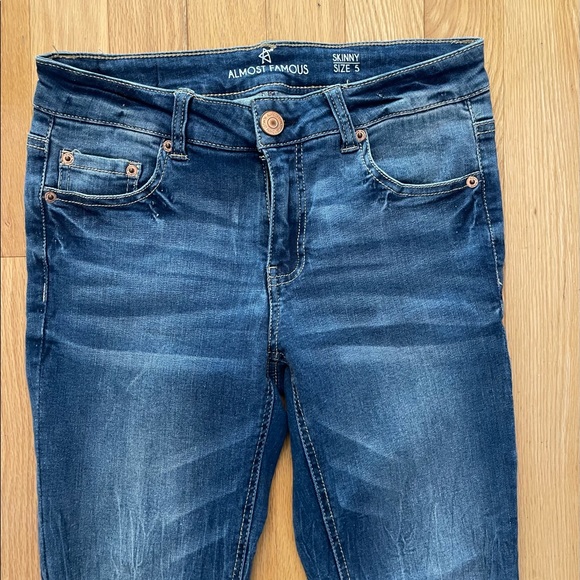 Almost Famous Skinny Stretch Distressed Cuffed Jean - Picture 2 of 8